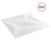 vidaXL Paneles de pared 12 pcs Estrella Blanca 50 x 50 cm Espuma XPS