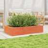 vidaXL Jardinera madera maciza de pino marr&oacute;n cera 110x60x23 cm