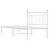 vidaXL Estructura cama sin colchón con cabecero metal blanco 80x200 cm