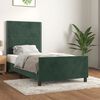 vidaXL Estructura de cama sin colch&oacute;n terciopelo verde oscuro 90x200cm
