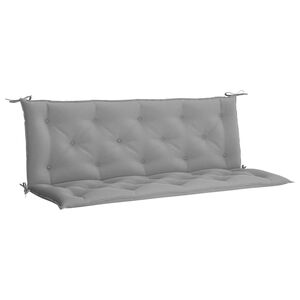vidaXL Coj&iacute;n de banco de jard&iacute;n tela Oxford gris 150x(50+50)x7 cm