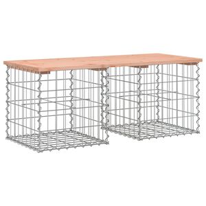 vidaXL Banco jard&iacute;n dise&ntilde;o gaviones madera abeto Douglas 103x44x42 cm