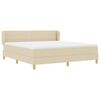 vidaXL Cama tipo Box Spring con colch&oacute;n Crema 180 x 200 cm tela