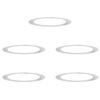 vidaXL adecuado para Anillos de &Aacute;rbol Plano 5 uds. Plateado &Oslash;90/120 cm