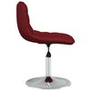 vidaXL Sillas de comedor giratorias 4 unidades tela rojo vino tinto