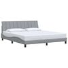 vidaXL Estructura de cama sin colch&oacute;n Hanko tela gris claro 180x200 cm