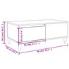 vidaXL Mesa de centro madera contrachapada gris Sonoma 90x50x36,5 cm