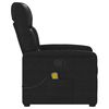 vidaXL Sillón reclinable de masaje elevable tela de microfibra negro
