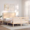 vidaXL Estructura de cama con cabecero madera maciza 140x200 cm