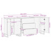 vidaXL Aparador 3 pzas madera maciza de mango rugosa 60x34x75 cm