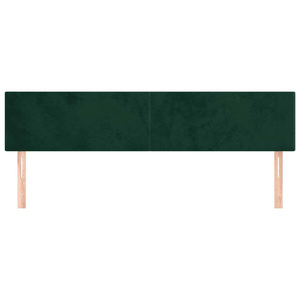 vidaXL Cabeceros 2 unidades de terciopelo verde oscuro 90x5x78/88 cm