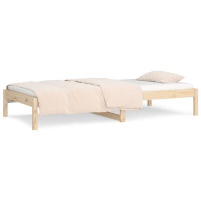 vidaXL Sofá cama de madera maciza de pino 80x200 cm