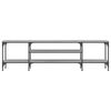vidaXL Mueble TV hierro y madera contrachapada gris Sonoma 161x35x45cm