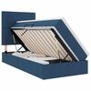vidaXL Cama con almacenamiento y colch&oacute;n Azul 90 x 190 cm tela
