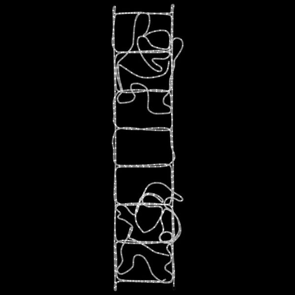 vidaXL Figura plegable de Papá Noel en escalera con 552 LEDs 50x200 cm