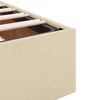 vidaXL Estructura de cama con colch&oacute;n con colch&oacute;n 2 pcs Crema tela