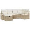 vidaXL Juego de Sof&aacute; 6 uds. 6-N&uacute;mero de plazas Beige y Crema