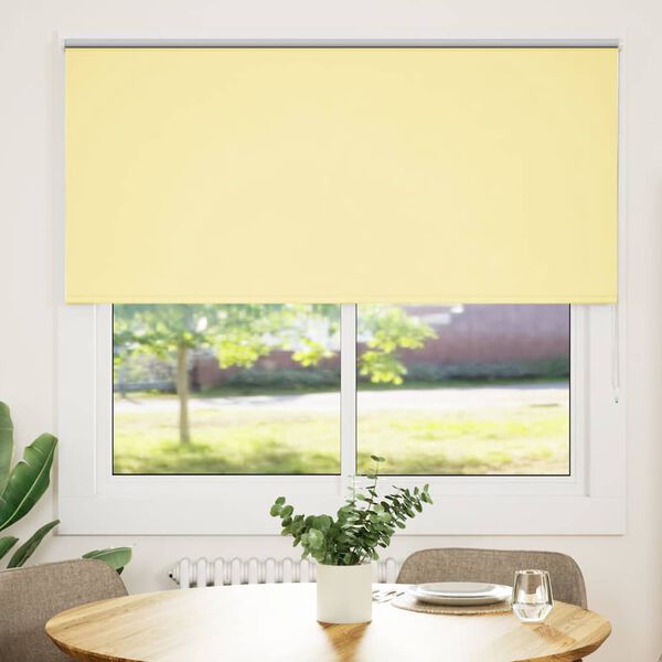 vidaXL Estor Enrollable Opaco Amarillo 155x150 cm Tela Ancho 151,6 cm