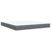 vidaXL Cama box spring con colchón terciopelo gris oscuro 180x200 cm