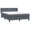 vidaXL Cama box spring con colch&oacute;n terciopelo gris oscuro 160x220 cm
