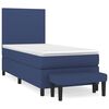 vidaXL Cama box spring con colch&oacute;n tela azul 80x200 cm