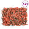 &nbsp;vidaXL Valla de hojas de arce artificial 24 uds rojo claro 40x60 cm