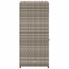 vidaXL Armario de almacenaje de jardín ratán PE gris 55x55x111 cm