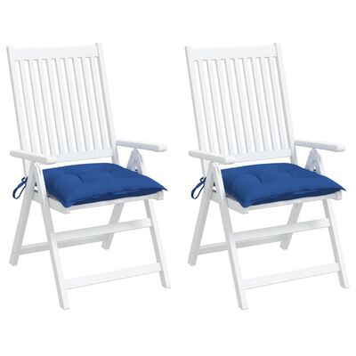 vidaXL Cojines de silla de jardín 2 uds tela Oxford azul 40x40x7 cm