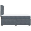 vidaXL Cama box spring con colch&oacute;n terciopelo gris oscuro 80x200 cm