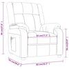 vidaXL Sill&oacute;n reclinable Marr&oacute;n oscuro 82 x 93 x 96 cm tela