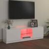 vidaXL Mueble de TV con luces LED blanco brillante 120x30x36 cm