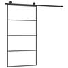 vidaXL Puerta corredera set herrajes vidrio ESG aluminio 102,5x205 cm