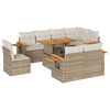 vidaXL Set sofás jardín y cojines 9 pzas ratán sintético acacia beige