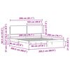 vidaXL Estructura de Cama con Cabecera Tapizada Taup&eacute; 200 x 200 cm