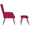 vidaXL Sill&oacute;n de relax con taburete terciopelo rojo tinto