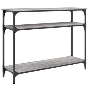 vidaXL Mesa consola madera de ingenier&iacute;a gris Sonoma 100x29x75 cm