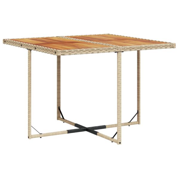 vidaXL Set comedor de jard&iacute;n 9 pzas con cojines rat&aacute;n sint&eacute;tico beige