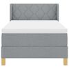 vidaXL Cama con Somier con colch&oacute;n Gris claro 100 x 200 cm tela