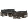 vidaXL Conjunto de sof&aacute;s de jard&iacute;n 8 uds. Gris y Gris Oscuro