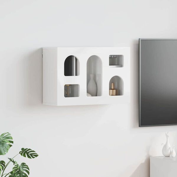 vidaXL Mueble colgante brillante 60 x 20 x 40 cm Madera de ingenier&iacute;a