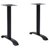 Patas para mesa de bistr&oacute; vidaXL 2 uds. Hierro fundido negro 61x8x72cm