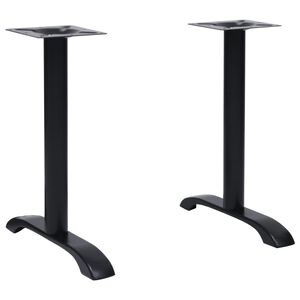 Patas para mesa de bistr&oacute; vidaXL 2 uds. Hierro fundido negro 61x8x72cm