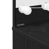 vidaXL Juego de mesa de tocador LED con caj&oacute;n 2 pcs Roble Negro