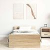 vidaXL Estructura de cama sin colchón madera roble Sonoma 100x200 cm