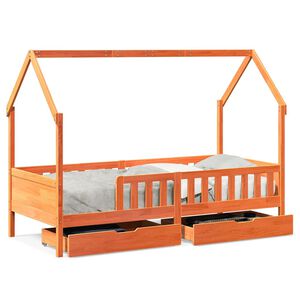 vidaXL Estructura de cama para ni&ntilde;os con cajones madera pino 90x200 cm