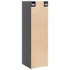 vidaXL Armarios de pared 2 uds madera maciza pino gris 30x30x100 cm