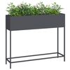 vidaXL Jardinera Elevada Antracita 100 x 26 x 82 cm Acero