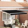 vidaXL Toldo Manual Negro 3 x 2,5 m Poliester y metal