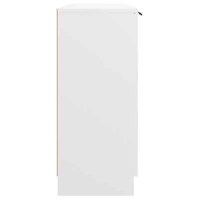 vidaXL Aparador de madera contrachapada blanco 90,5x30x70 cm