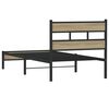 vidaXL Estructura de cama sin colch&oacute;n madera roble Sonoma 90x190 cm